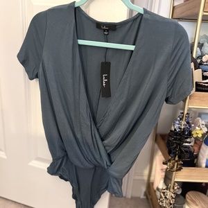 Lulu teal bodysuit, Size Small